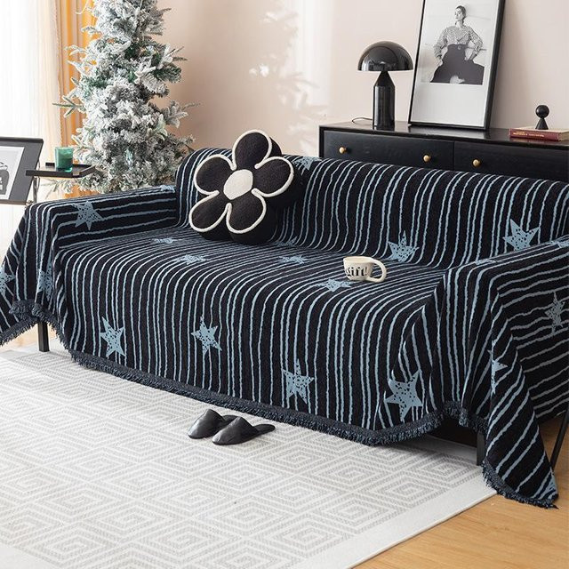 Super Six Sofabezug aus Chenille im nordischen Stil mit Katzenkrallen-Schutz, B/H: 180 x 130 cm - Bild 1