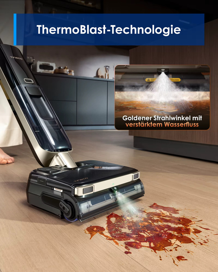 Tineco Floor ONE S9 Master Nass Trockensauger in Schwarz mit ThermoBlast-Tech und Heißwasser-Wischen sowie StreakFree-Abzieher - Bild 4