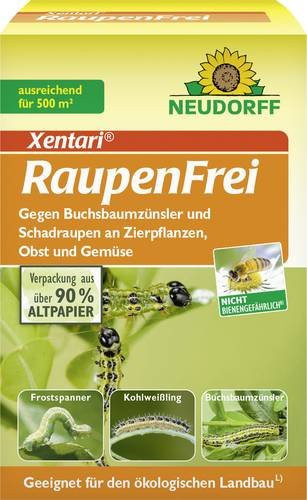 Neudorff Xentari Raupenfrei biologisches Spritzmittel gegen Schmetterlingsraupen für Obst, Gemüse, Zierpflanzen und Wein, 25 g - Bild 1