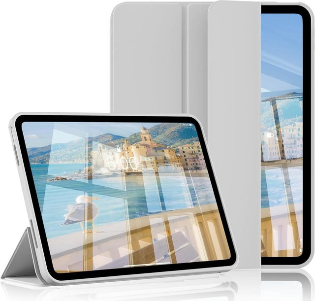 Samsung Tablet Hülle mit magnetischem Klappständer und weicher Rückseite in Weiß für Galaxy Tab A7 Lite A8 A9 A11 Plus Tab S7 S8 S9 S10 FE S6 Lite (8.7 Zoll) - Bild 1