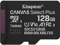 Kingston Canvas Select Plus MicroSDXC Speicherkarte, 128 GB, Class 10, Schwarz - Bild 1