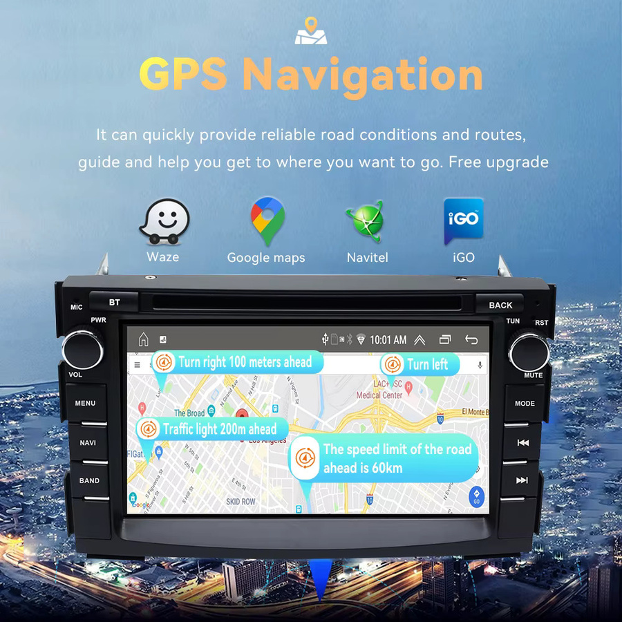 XONRICH Android 14 Autoradio mit kabellosem CarPlay für Kia Ceed 2010-2012 und Venga 2010-2016, 8GB RAM + 128GB ROM, GPS GLONASS, DSP Stereo Multimedia, Schwarz - Bild 2