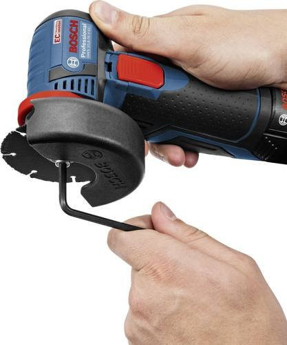 Bosch Professional Akku-Winkelschleifer GWS 12V-76 in Blau/Schwarz mit 76 mm Scheibendurchmesser und 12V Akku-Set - Bild 1
