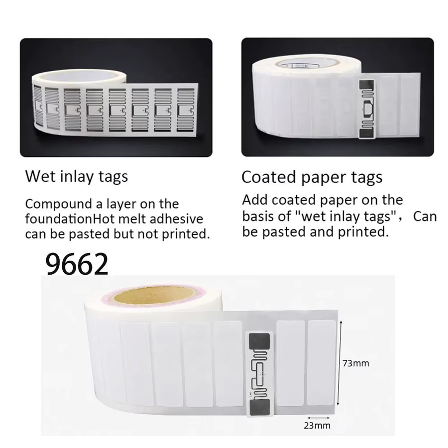 100 Stück 9662 UHF-RFID-Aufkleber in Weiß, RFID-UHF-Tags mit 860–960 MHz für Sport-Timing und Rennfahrzeuge - Bild 6