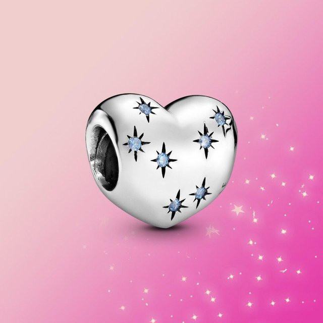 Charm-Anhänger 925 Silber, Herz, Zirkonia, Damen - Bild 1