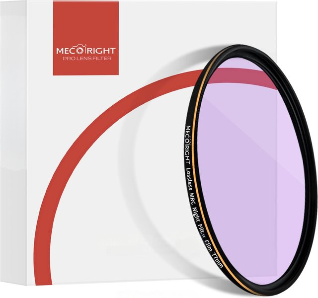 Mecoright Clear Natural Night Filter zur Reduzierung von Lichtverschmutzung für Canon Sony Nikon Kameraobjektive in Transparent - Bild 1