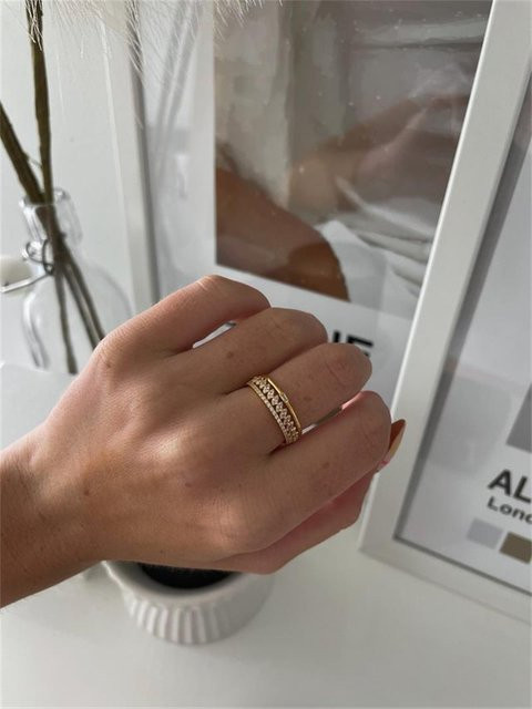 3piar Ring Set, CZ Zirkon, Damen - Bild 1