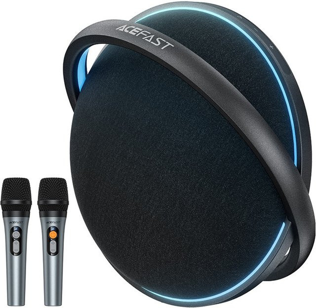 Acefast Karaoke K5 Max Bluetooth-Lautsprecher mit 350W, TWS und RGB-Beleuchtung, wasserdicht nach IPX4, Schwarz - Bild 1