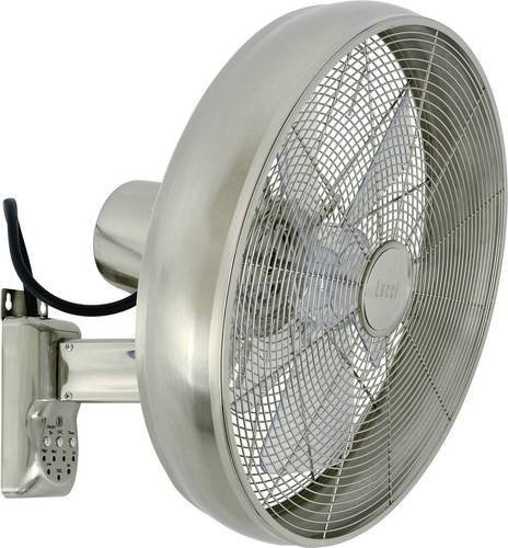 Lucci AIR BC Wandventilator in Chrom, 50W, Durchmesser: 41 cm, schwenkbar mit Fernbedienung - Bild 1