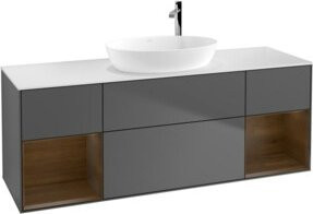 V&B Waschtischunterschrank Finion in Weiß und Anthrazit, Breite: 160 cm, Tiefe: 50,1 cm, Höhe: 50,1 cm - Bild 1
