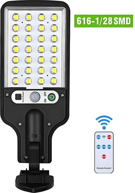 YJMP Super Lighting Solar Außenwandleuchte mit Bewegungssensor in Schwarz - Bild 1
