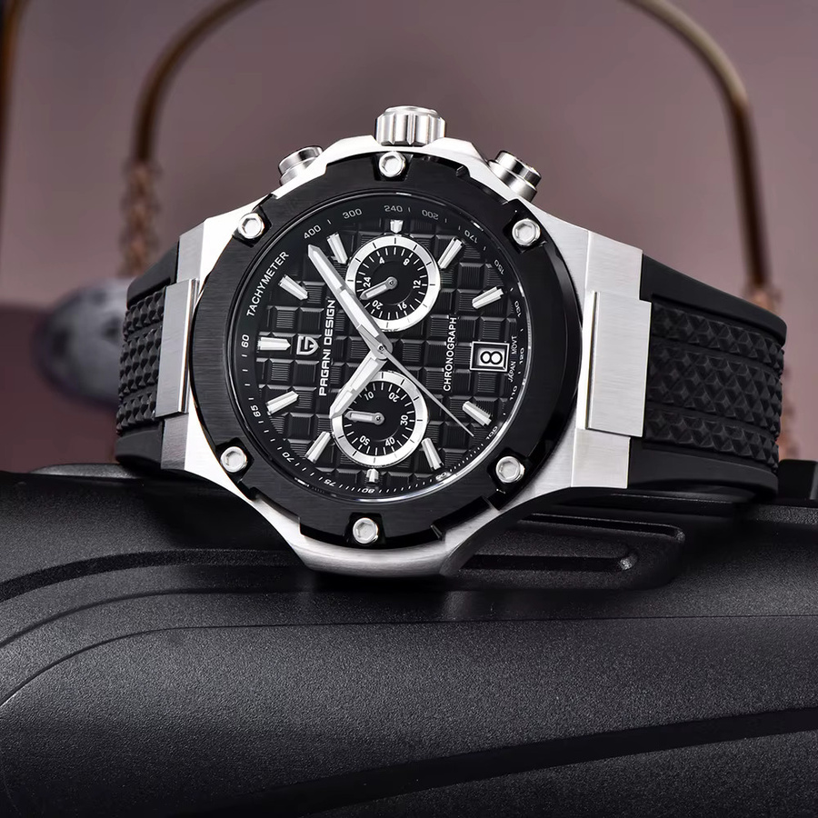 PAGANI DESIGN Chronograph, Quarz, Edelstahl, Saphirglas, 44 mm, Herren - Bild 3