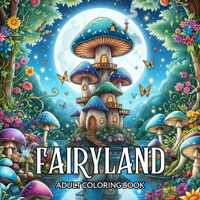 FAIRYLAND Cozy Spaces Coloring, Malbuch für Erwachsene, Mehrfarbig - Bild 1