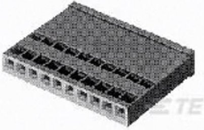 TE Connectivity Einbau-Buchsenleiste Standard 2-87175-2 in Schwarz aus Kunststoff - Bild 1