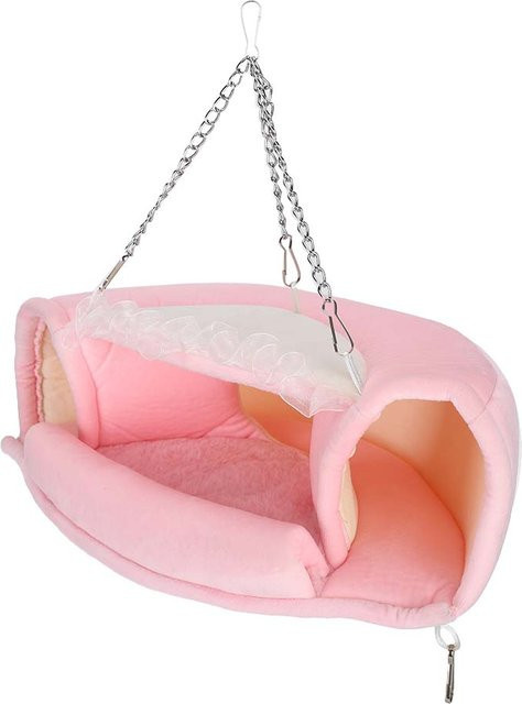 mfySpace Hängematte für Kleintiere als warmes Tunnelbett aus Diamant-Vlies in Pink - Bild 1