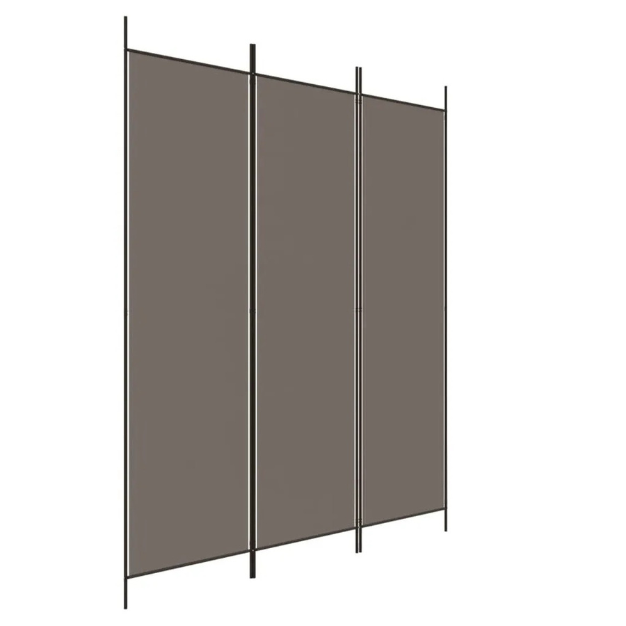 vidaXL Paravent aus Stoff in Anthrazit, 3-teilig, B x H: 150 x 220 cm - Bild 2