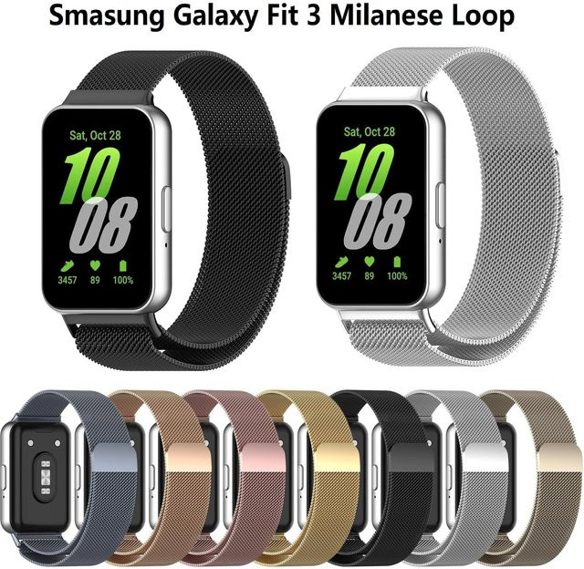 TINUORA Uhrenarmband Milanaise, Edelstahl, Samsung Galaxy Fit 3, Unisex - Bild 1