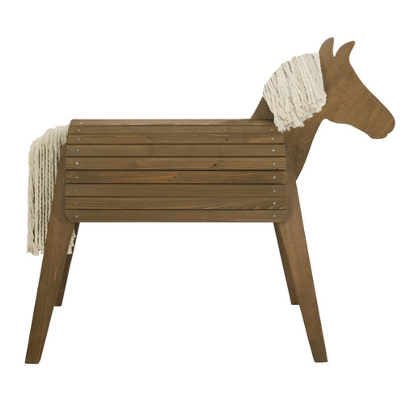 Roba Outdoorspielpferd Sheddie aus Massivholz in Teakfarben, wetterfest, B/T/H: 64 x 153 x 123 cm - Bild 3