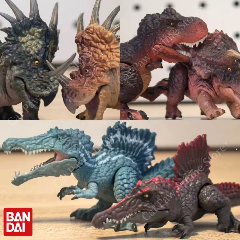 BANDAI Mini-Dinosaurier-Gashapon-Simulationsmodell, Tyrannosaurus Rex und Spinosaurus, Kunststoff, Bunt / Mehrfarbig - Bild 1