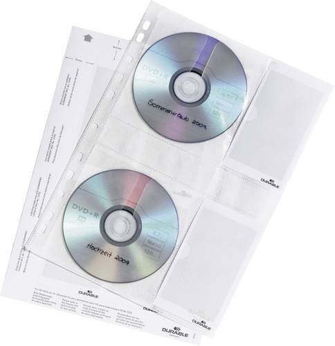 Durable CD/DVD Hülle Cover M A4 Transparent für 4 CDs/DVDs/Blu-rays aus Kunststoff - Bild 1