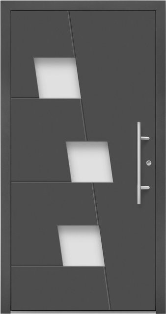 Splendoor Moderno M550/P Aluminium-Haustür mit Glaseinsatz in Anthrazit Metallic, B/H: 110 x 210 cm, Anschlag Rechts - Bild 1