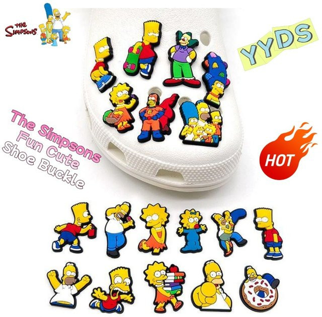 The Simpsons, Schuhschnallen, 18-teiliges Set, Schuhblumen-Dekorationszubehör - Bild 1