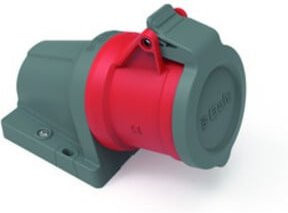 BALS Wandsteckdose Innolinq 32A 5p 400V 6h IP44 in Grau und Rot - Bild 1