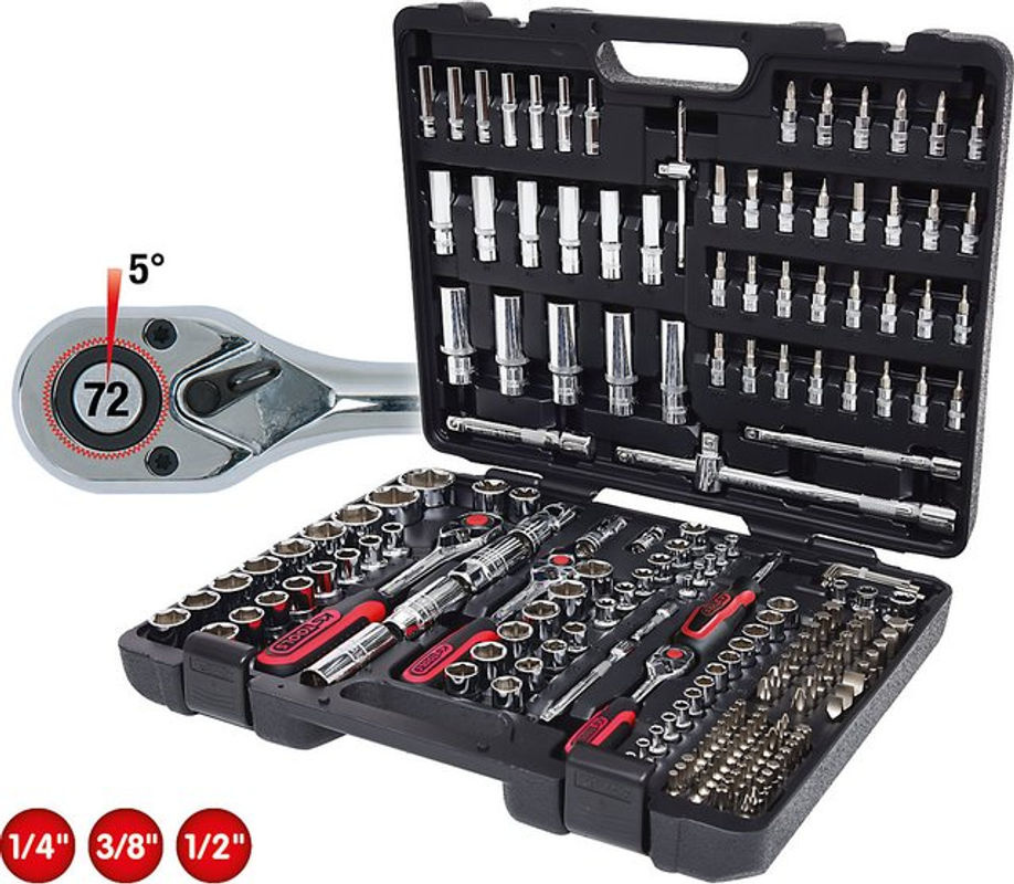 KS Tools CHROMEplus Steckschlüssel-Satz 195-teilig aus Chrome Vanadium in Silber - Bild 2