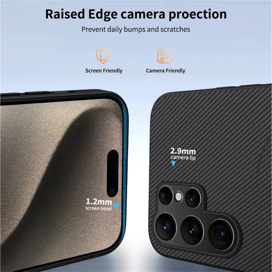 MagSafe Magnetische Carbon Fiber Bumper Schutzhülle für Samsung Galaxy S26 S25 S24 S23 S22 S21 Ultra Plus FE A56 A25 A26 A34 in Schwarz - Bild 4