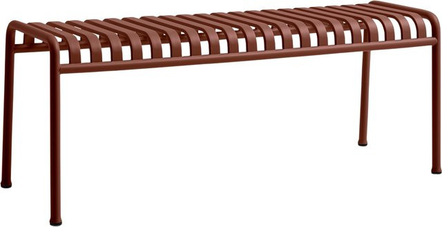 HAY Palissade Bench aus pulverbeschichtetem Stahl in Rot im Industrie-Look - Bild 1