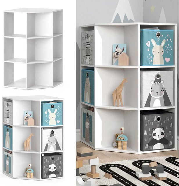 Vicco Eckregal Luigi Kinderregal und Bücherregal in Weiß - Bild 1