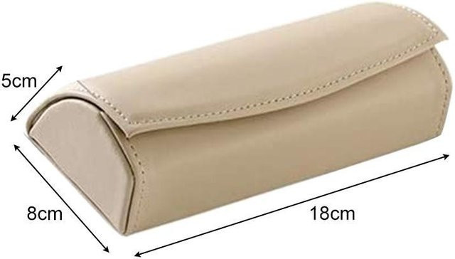 Sonnenbrillenhalter für Auto-Sonnenblende, Braun, Beige - Bild 1