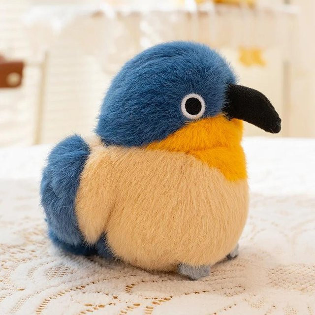 Vogel Stofftier Kawaii Tukan Papagei Spatz, Plüschtier, 10cm, ab 14 Jahre - Bild 1
