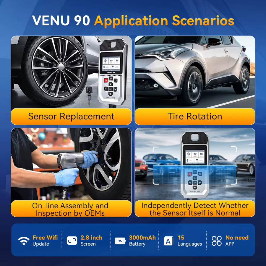 THINKCAR VENU 90 Auto-Reifendruck-Diagnosetool mit TPMS-Sensor-Programmierung und Lernaktivator für ThinkTool Pro 689BT - Bild 3