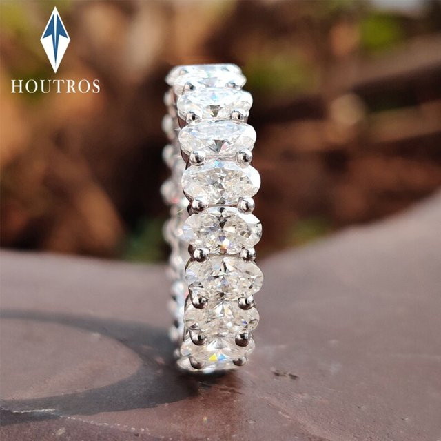 Houtros Ewigkeitsring, 925 Silber, Moissanit, Damen - Bild 1