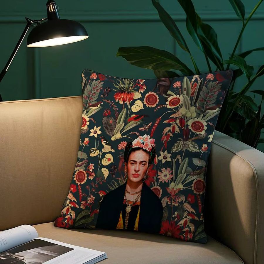 FridaS Art Kissenbezug mit Plüschdruck im ästhetischen Design für dein Sofa und deine Heimdekoration - Bild 2