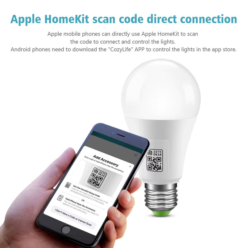 Guillermo Smart WLAN LED-Glühbirne E27, mehrfarbig RGB und dimmbar, kompatibel mit Apple HomeKit, Siri, Alexa und Google Home - Bild 2