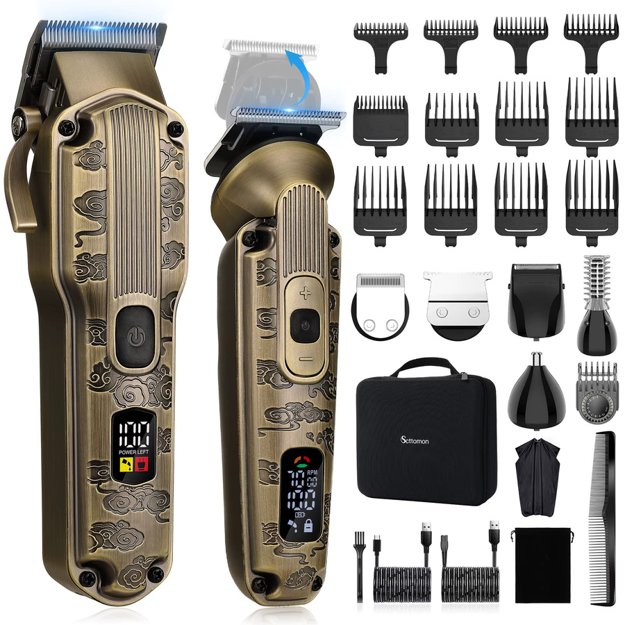Scttomon Elektrisches Haarschneider-Set, 2-teiliges Styling-Kit - Bild 2