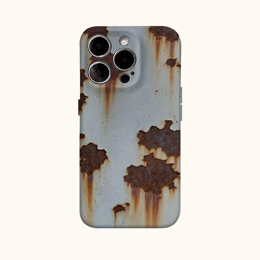 Potdemiel Handyhülle mit Rostsimulation für iPhone 11 bis iPhone 16 Pro Max Plus in Multicolour mit doppellagiger Rückseite - Bild 2