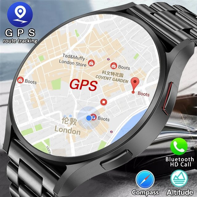 Jooeniok Smartwatch, Schwarz, GPS, NFC, Unisex - Bild 1
