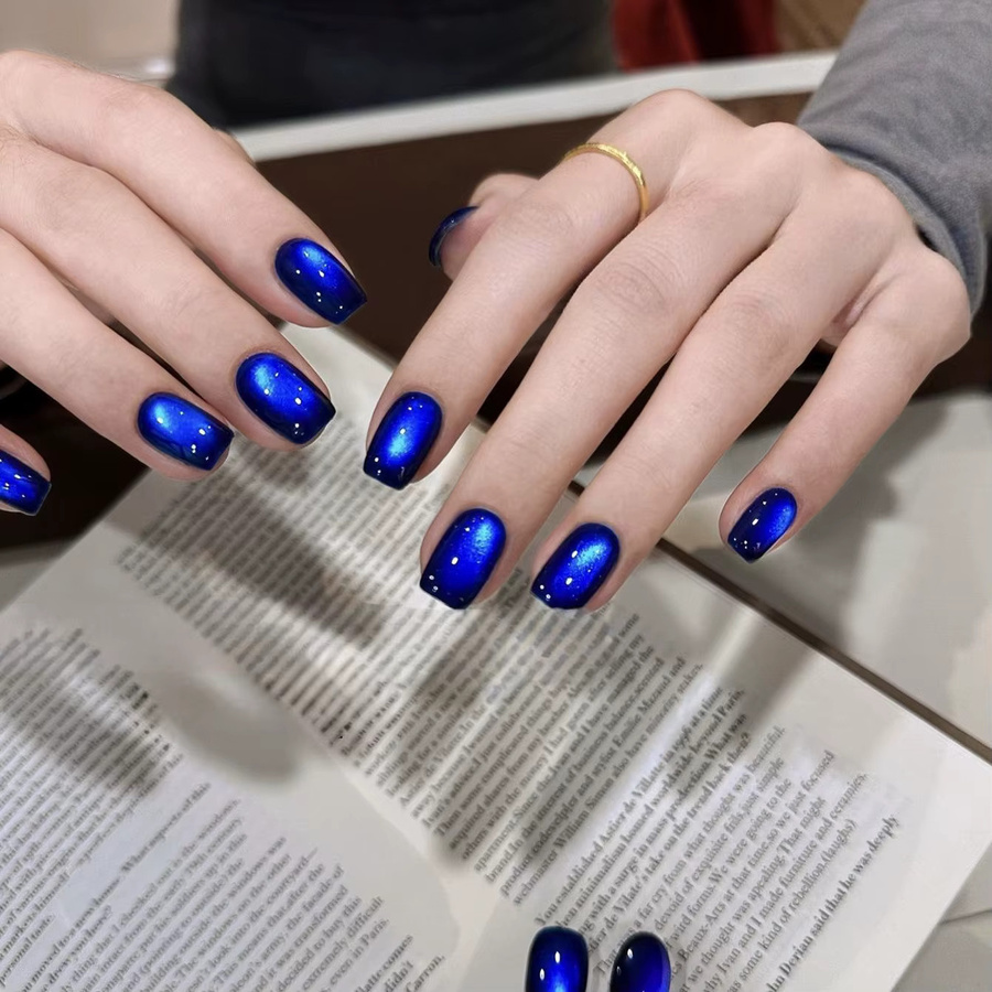 MN Gel-Nagellack, Tiefsee-Blau, schimmernd - Bild 2