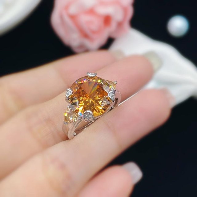 POMOiii Ring, gelber Zirkon, Damen - Bild 1
