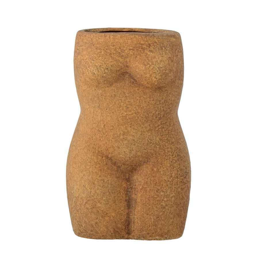 Bloomingville Vase Emeli in Terrakotta und Braun mit organischem Design, Höhe: 16 cm - Bild 1