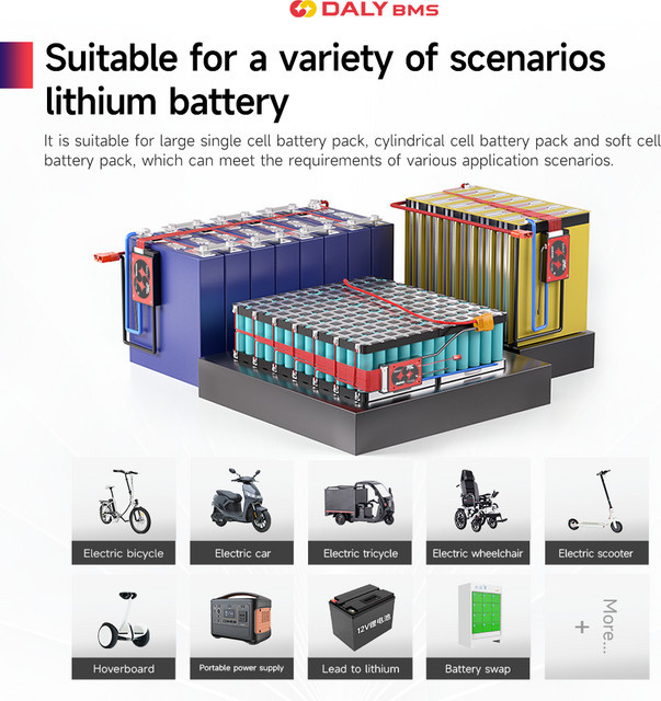 Daly Hardware BMS Batteriemanagementsystem mit NTC und Schlüsselschalter für Li-Ion und LiFePO4 Akkus von E-Bikes und E-Scootern - Bild 1