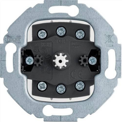 Hager Drehtaster WDE383803 in Grau und Transparent mit Glaselement - Bild 1