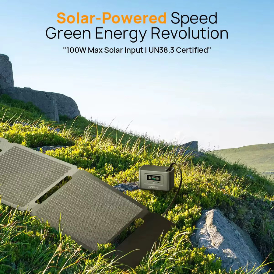AFERIY Nano100 Tragbare Powerstation 100W 99,2Wh mit LiFePO4-Akku und Dual 100W PD USB-C, Schwarz - Bild 4