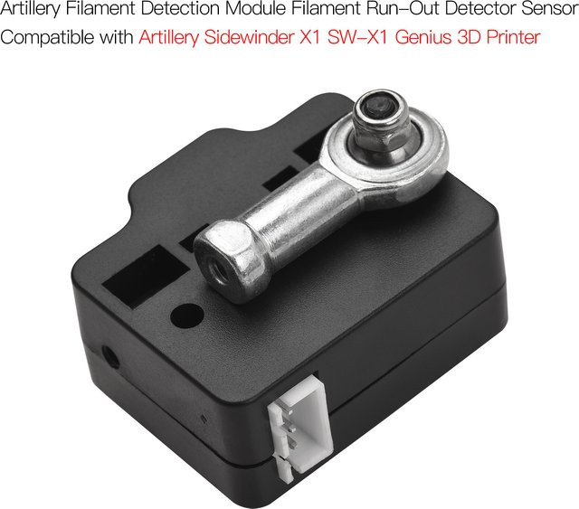 Artillery Filament Detection Module Filament Run-Out Detector Sensor in Schwarz kompatibel mit Artillery Sidewinder X1 SW-X1 Genius - Bild 1