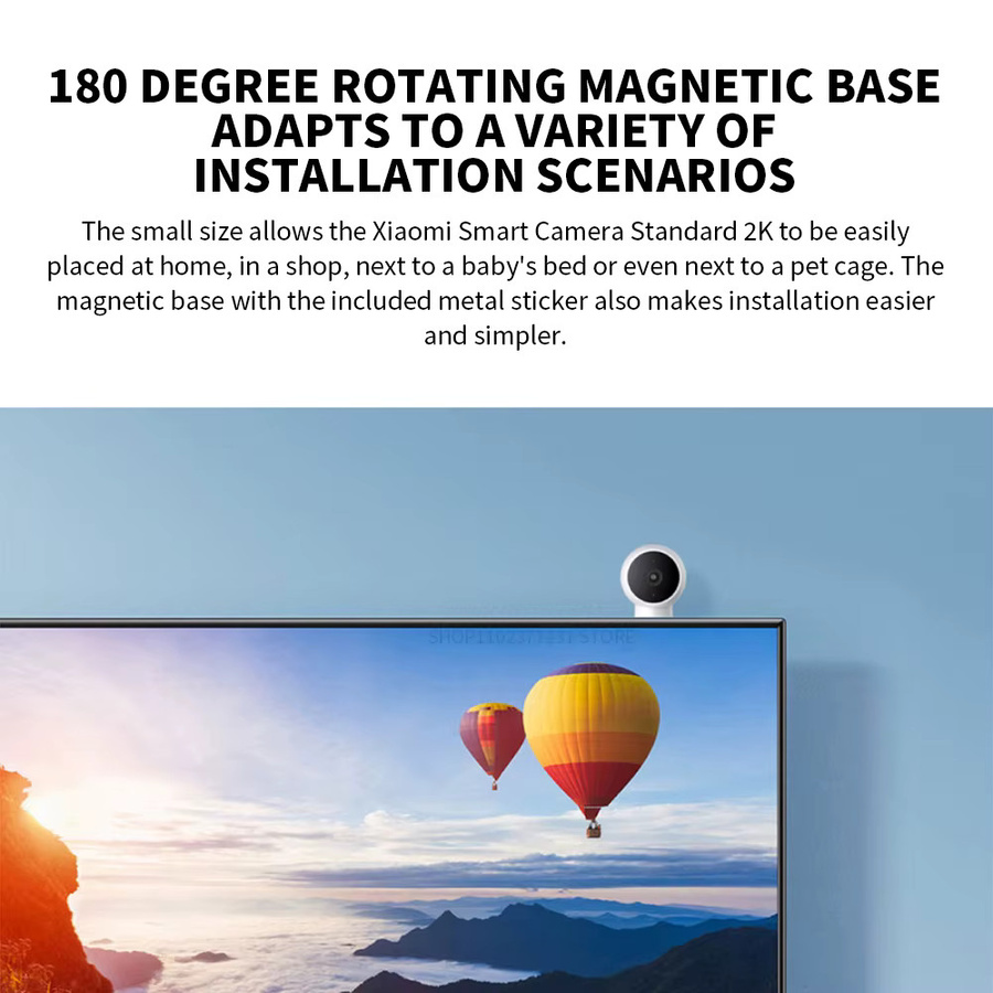 Xiaomi Smart IP Kamera 2K 1296P Full HD mit IR Nachtsicht und Weitwinkel in Weiß - Bild 4