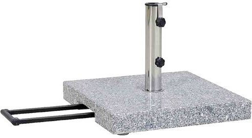 Siena Garden Granitständer Trolley eckig aus Granit und Edelstahl in Grau B/T/H: 50 x 50 x 9 cm - Bild 1