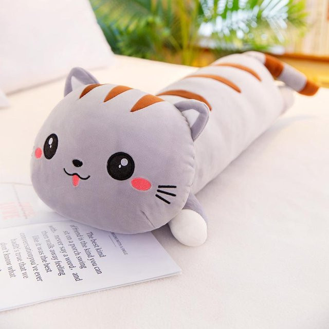 Glückliche Katze Plüschtier, Stoffpuppe, 110cm - Bild 1